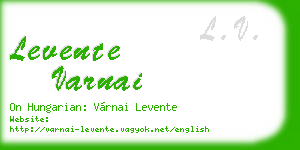 levente varnai business card